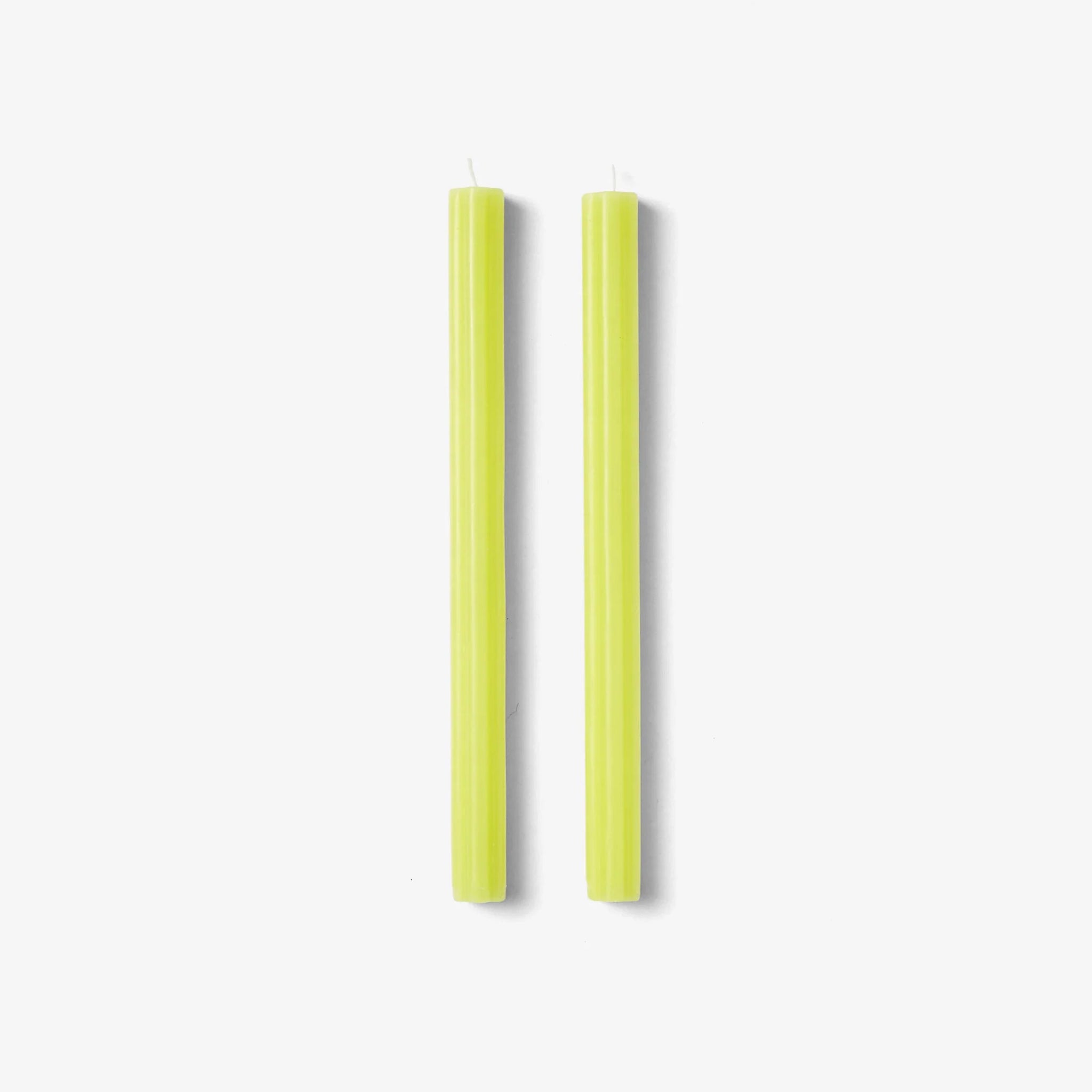 Dusen Dusen Taper Candles in Yellow | Set of 2