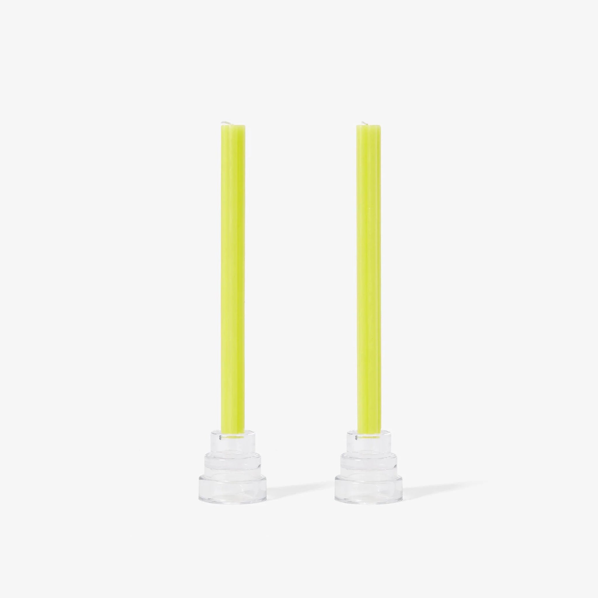 Dusen Dusen Taper Candles in Yellow | Set of 2