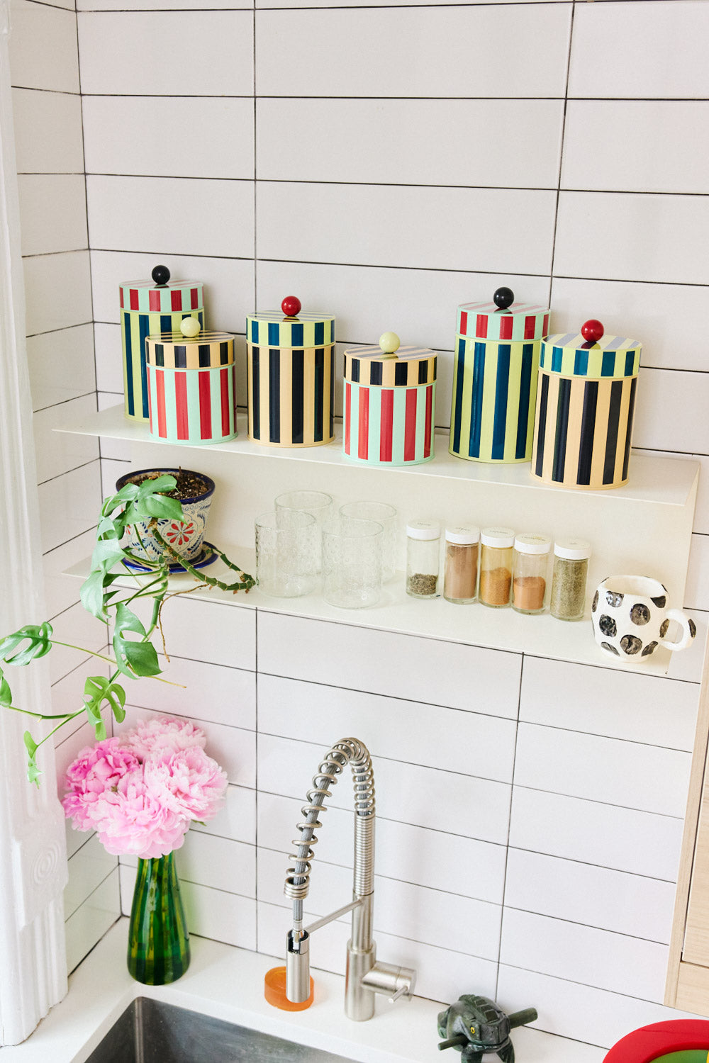 Dusen Dusen Striped Canisters (3 pcs set)