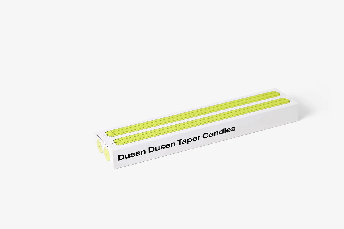 Dusen Dusen Taper Candles in Yellow | Set of 2