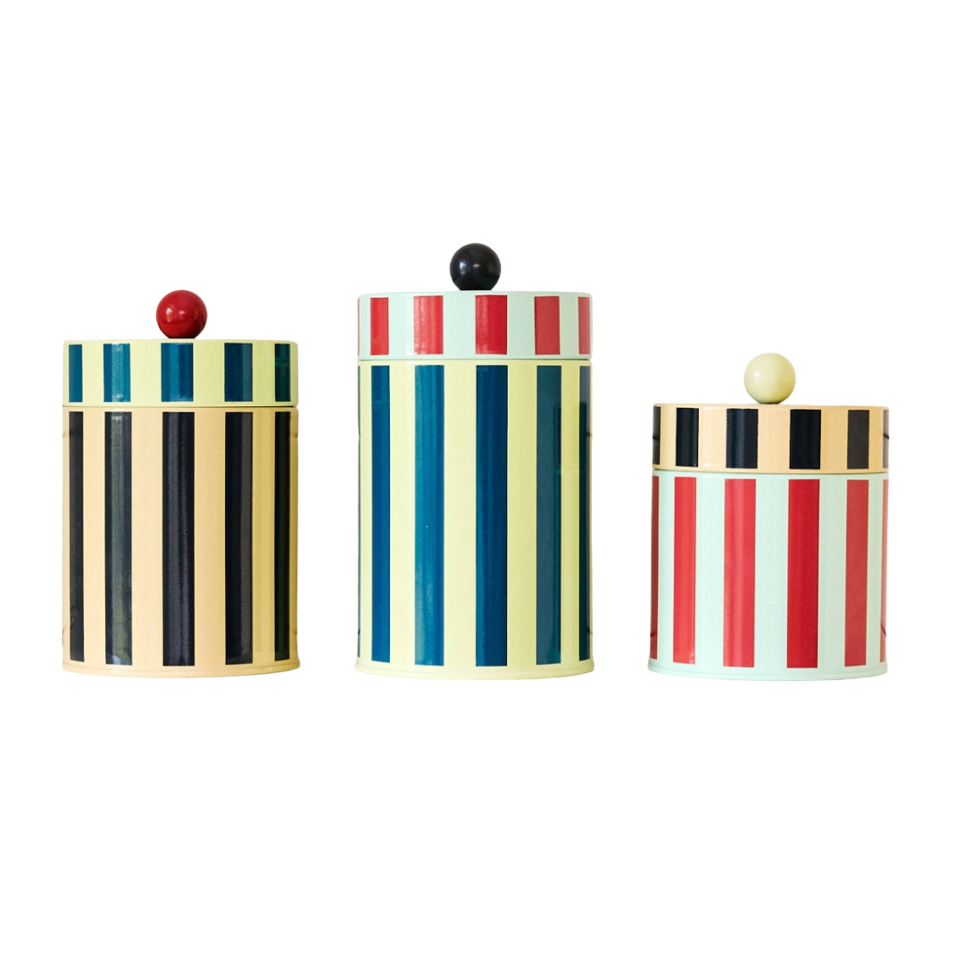Dusen Dusen Striped Canisters (3 pcs set)