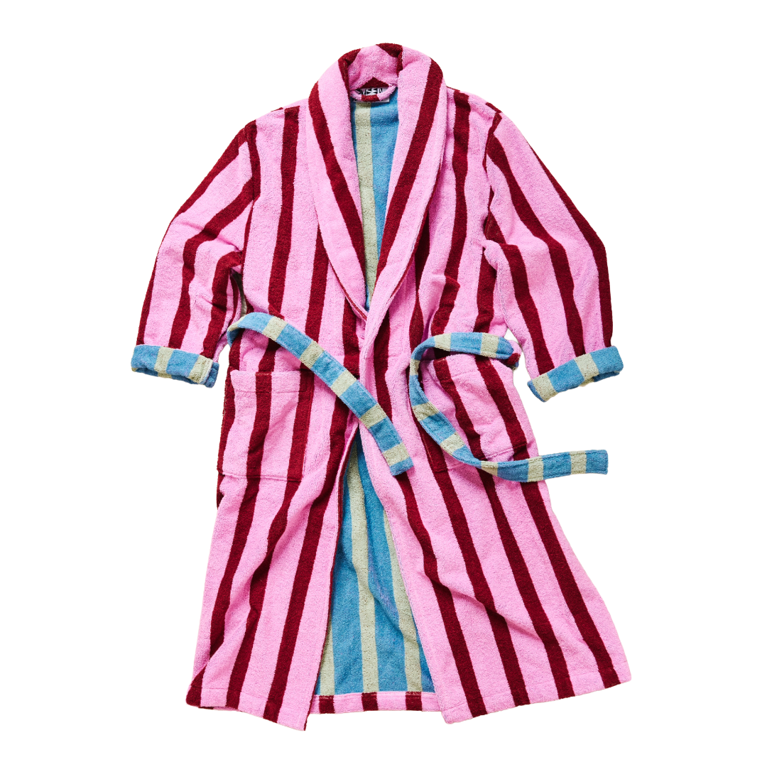 Dusen Dusen Magnolia Striped Bathrobe
