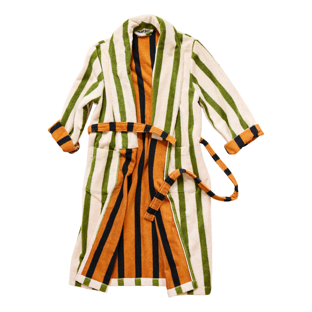 Dusen Dusen Juniper Striped Bathrobe