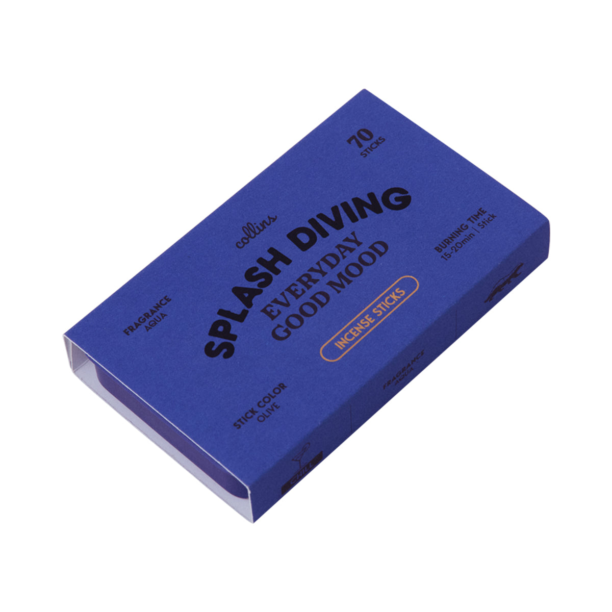 Collins Natural Incense Sticks - Splash Diving (Refreshing Aquatic & Mint)