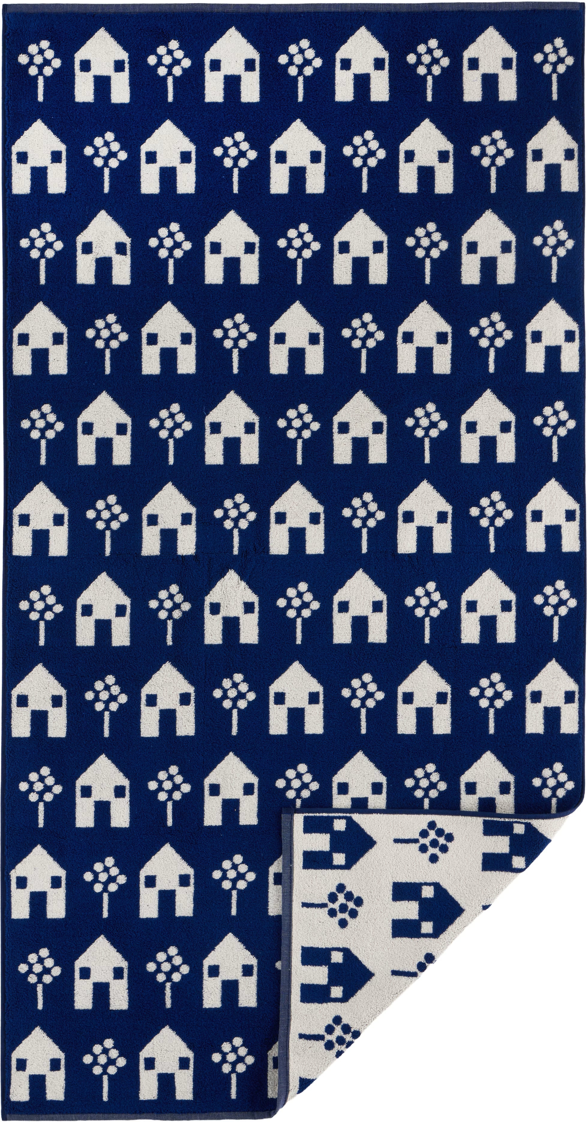 Dusen Dusen Navy Pattern Towel Set (5 pcs)