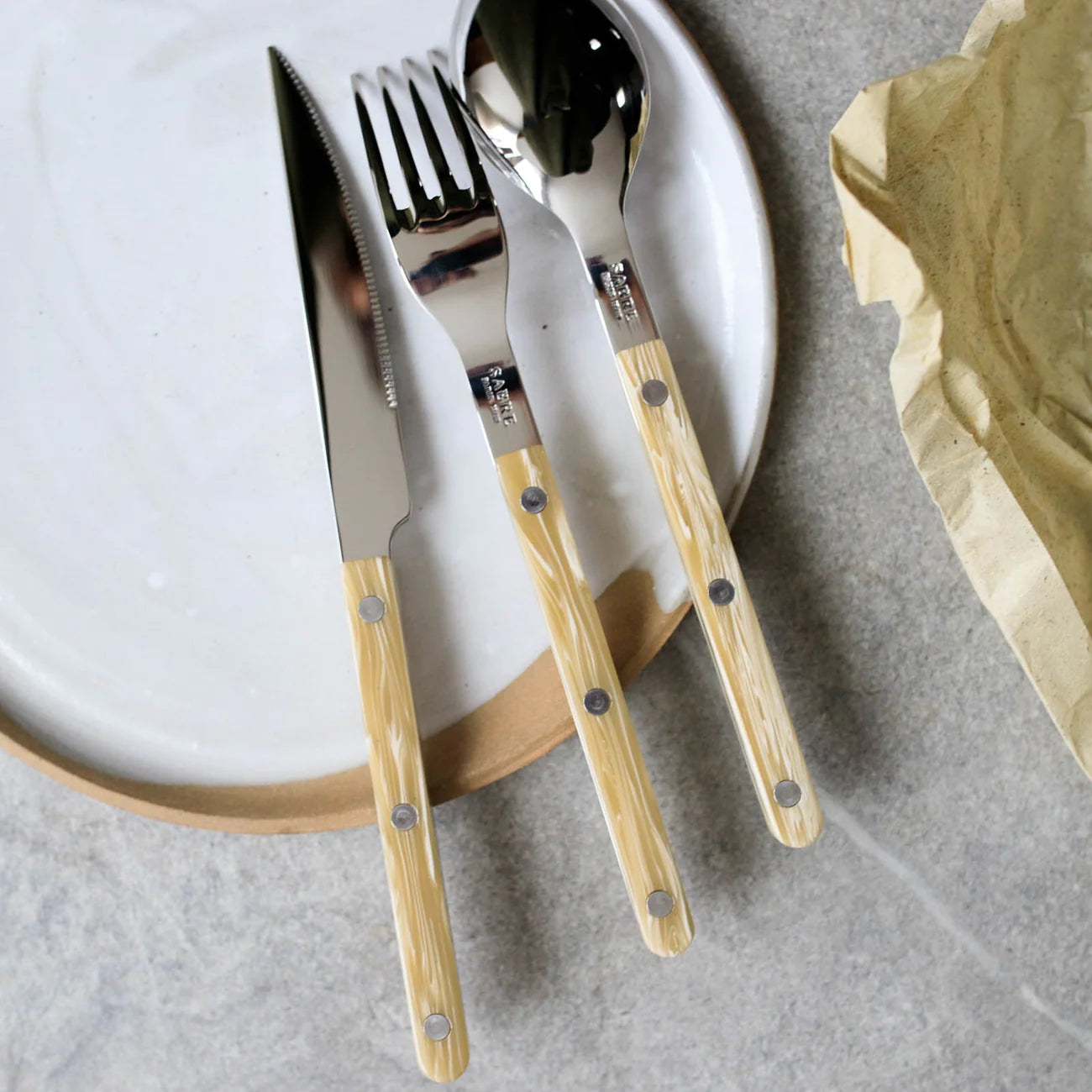 Bistrot Faux Horn 24 Piece Cutlery Set