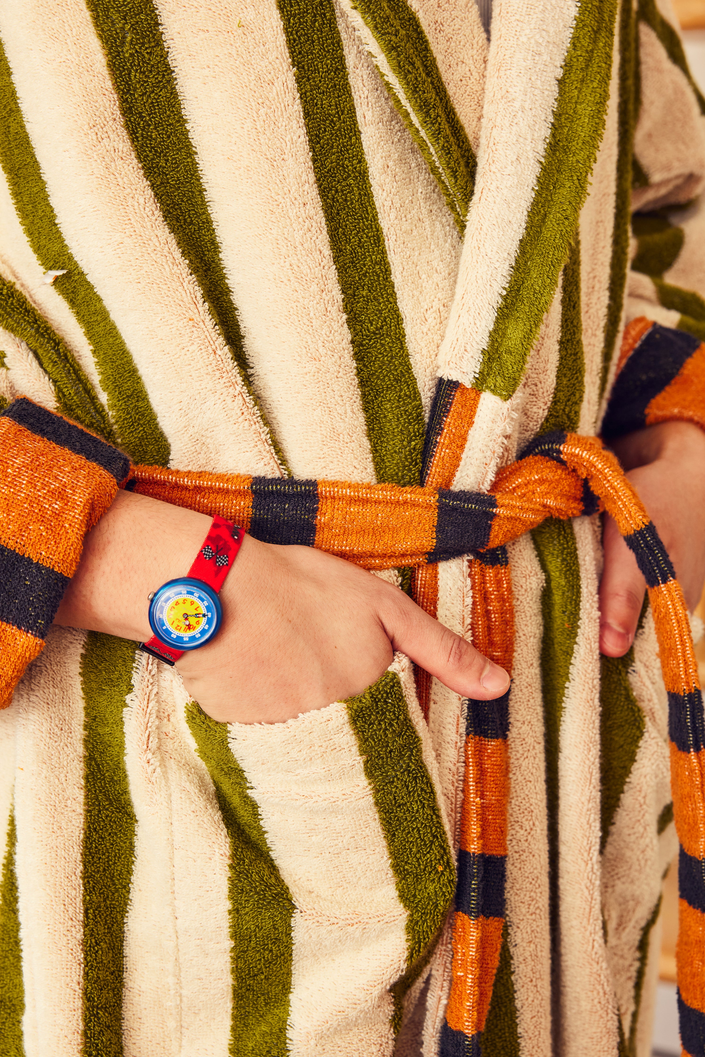 Dusen Dusen Juniper Striped Bathrobe