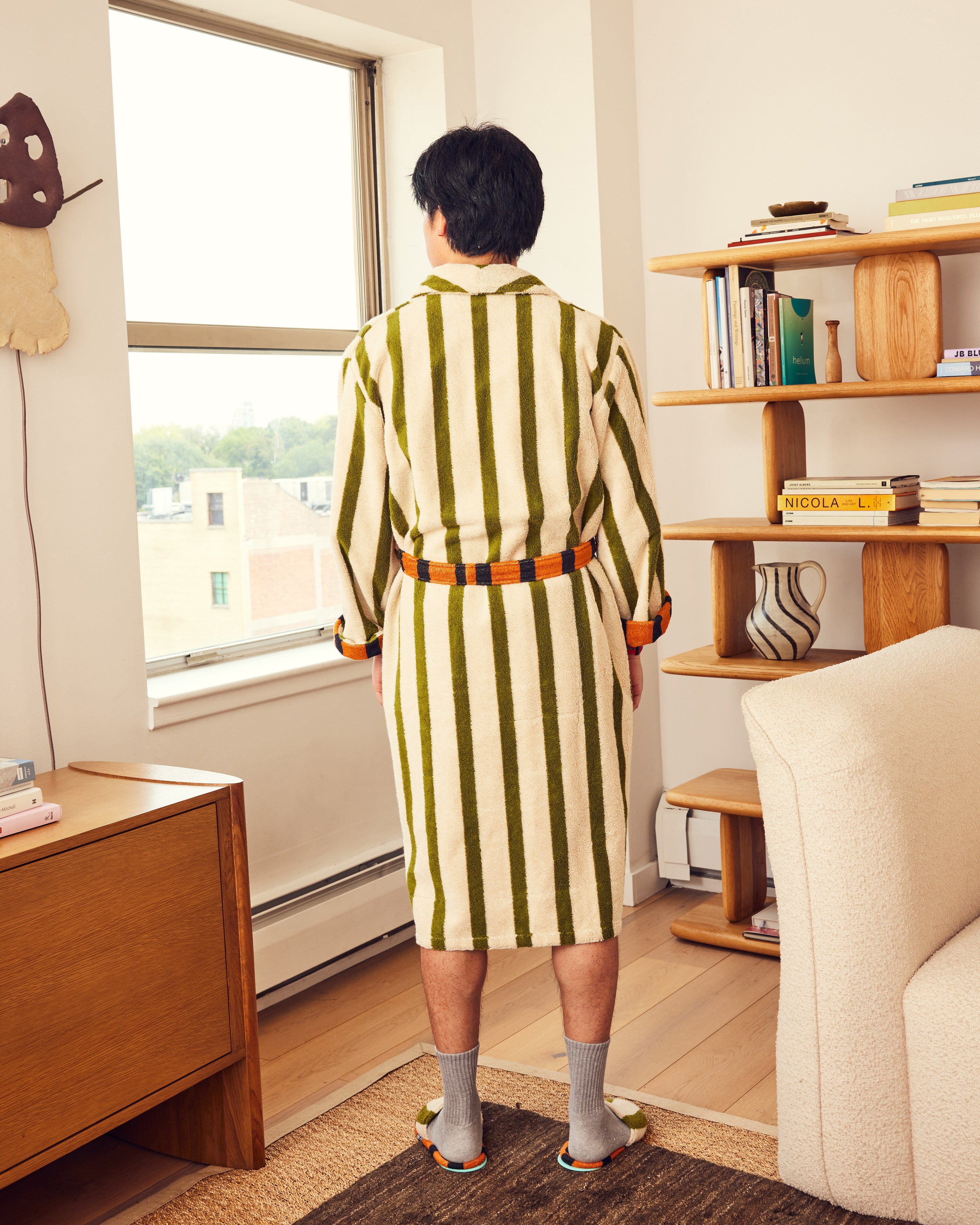 Dusen Dusen Juniper Striped Bathrobe