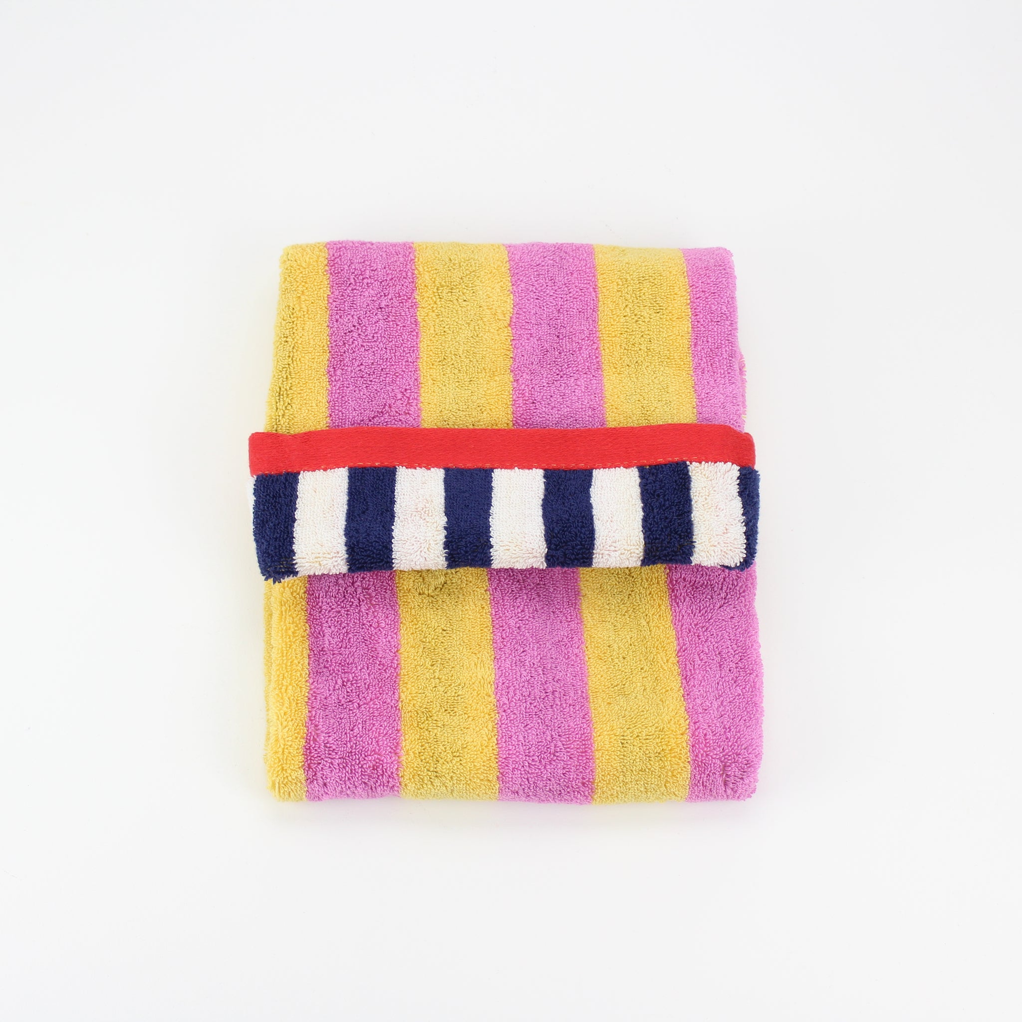 Fruit Stripe Hand Towel in Grapefruit