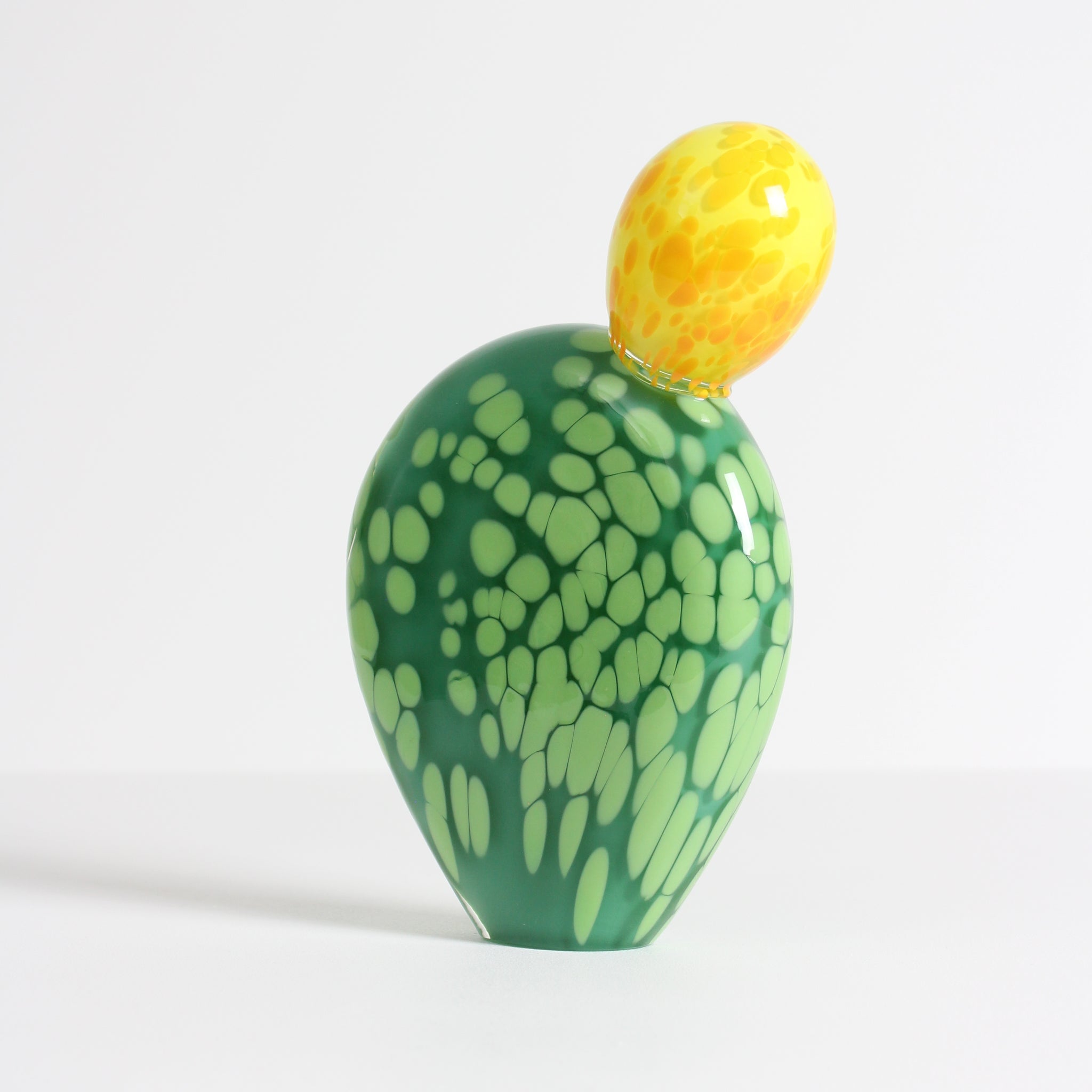 Dark Green Prickly Pear with Yellow Bud