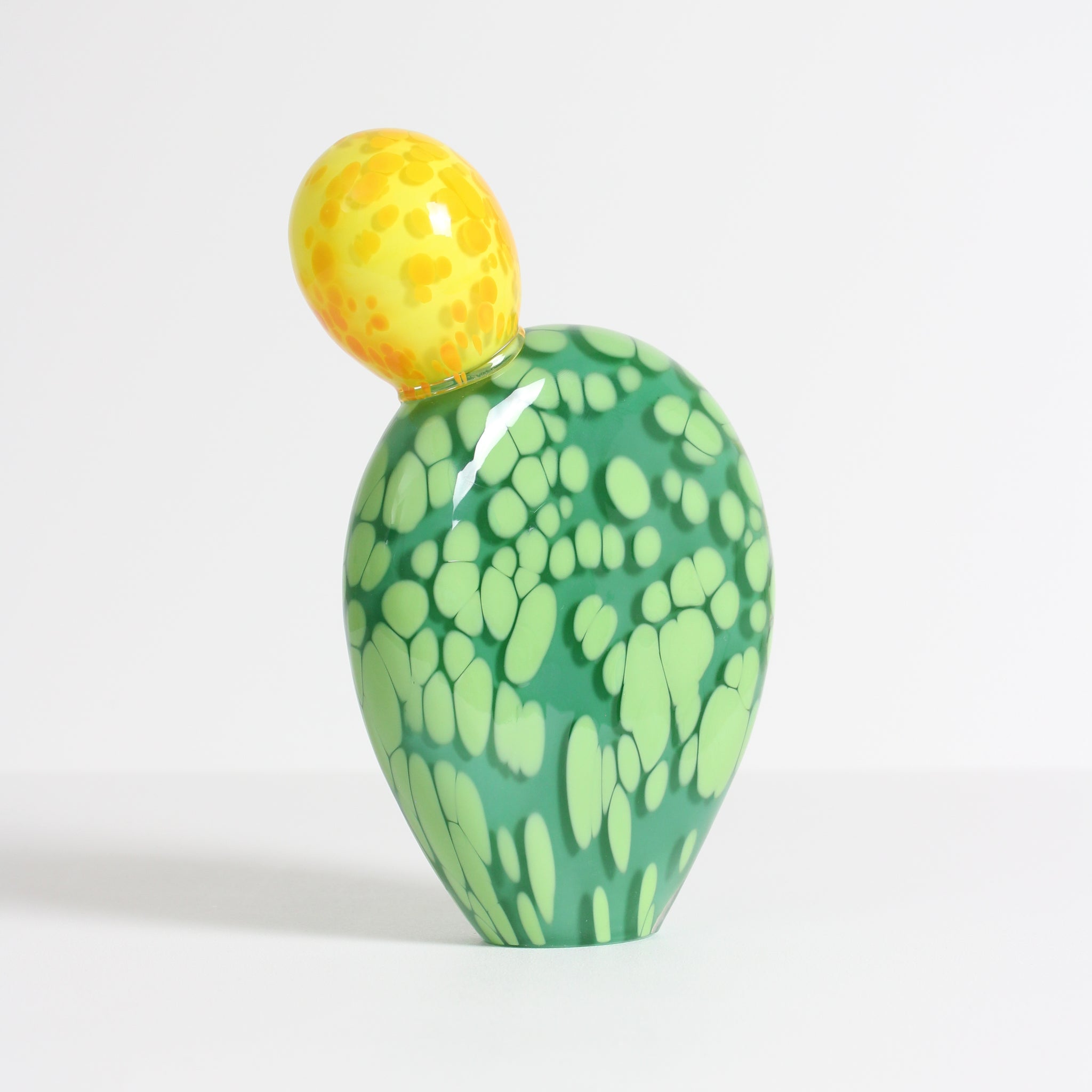 Dark Green Prickly Pear with Yellow Bud