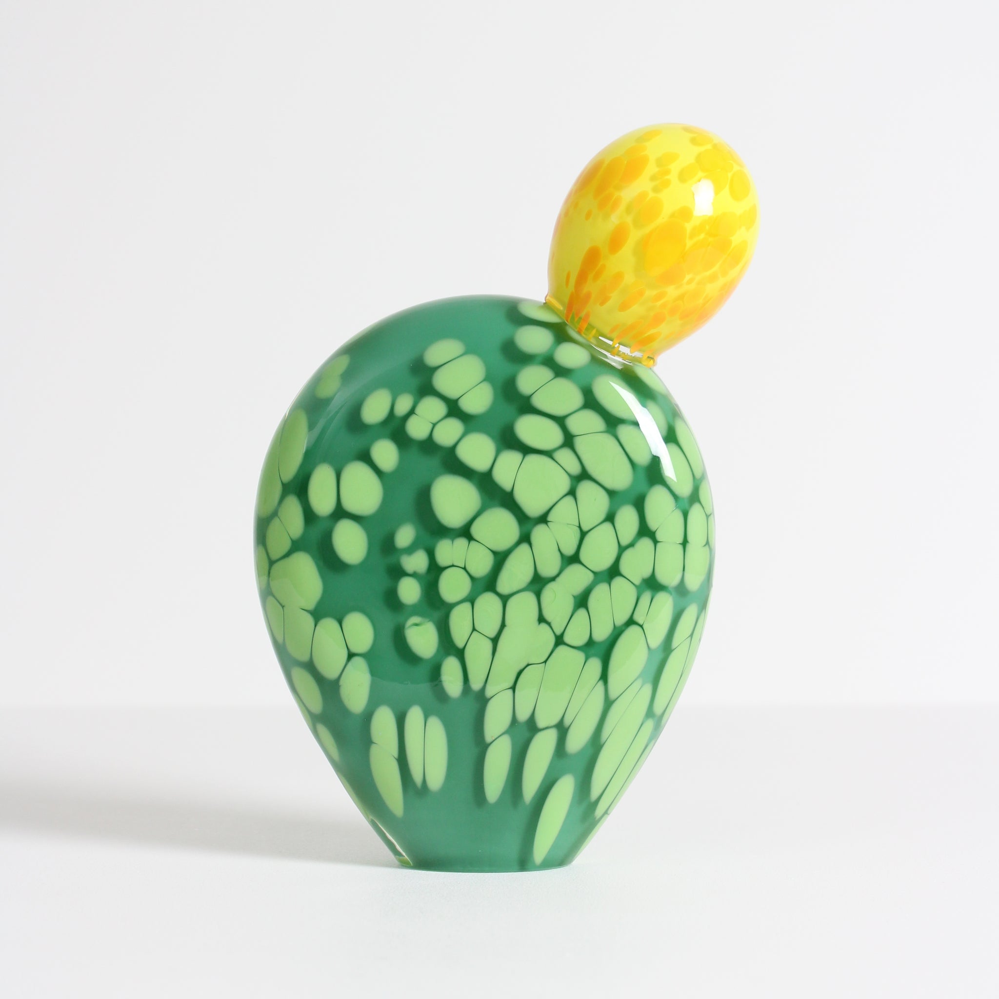 Dark Green Prickly Pear with Yellow Bud