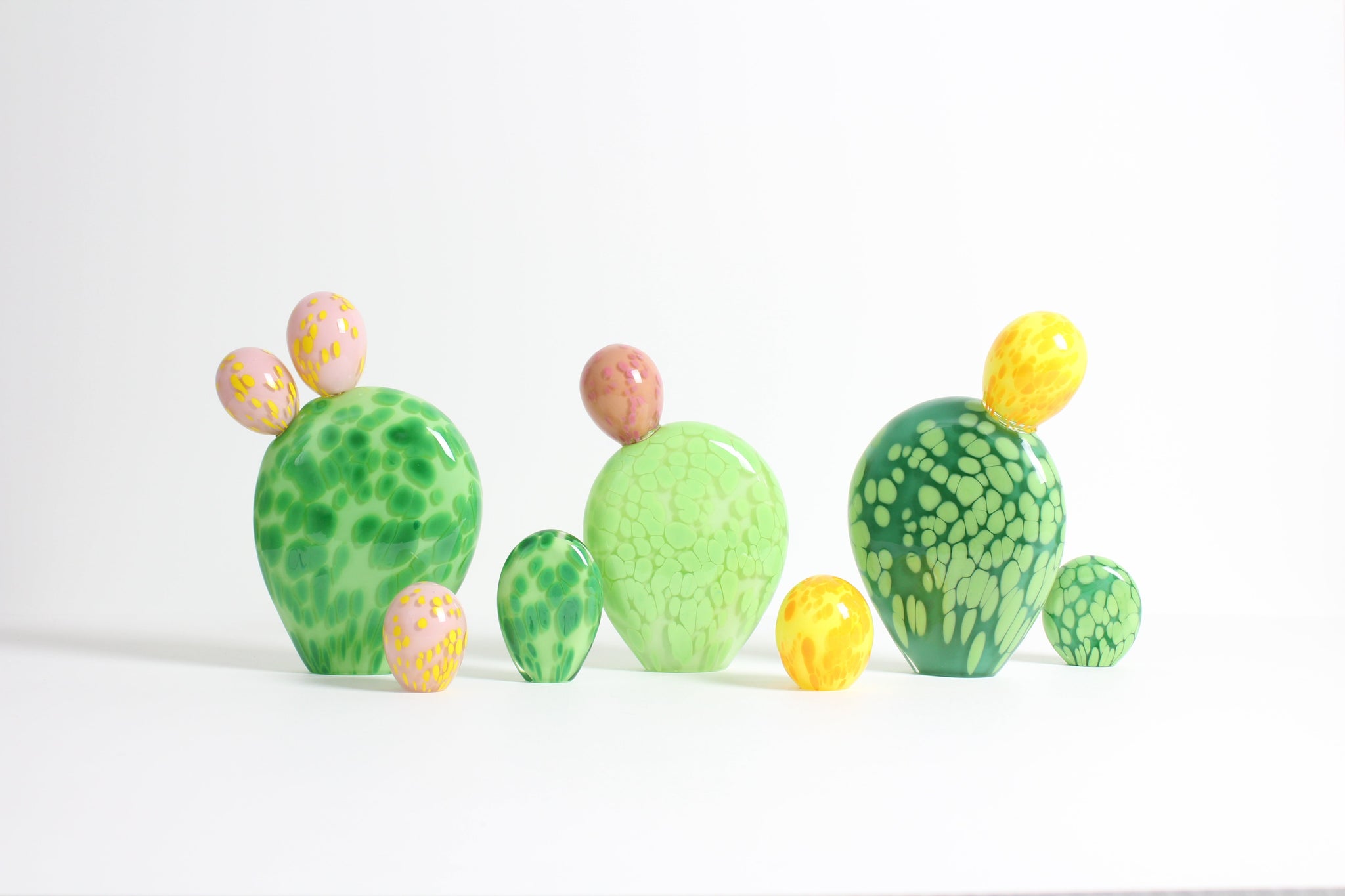 Light Green Prickly Pear with Pink Bud