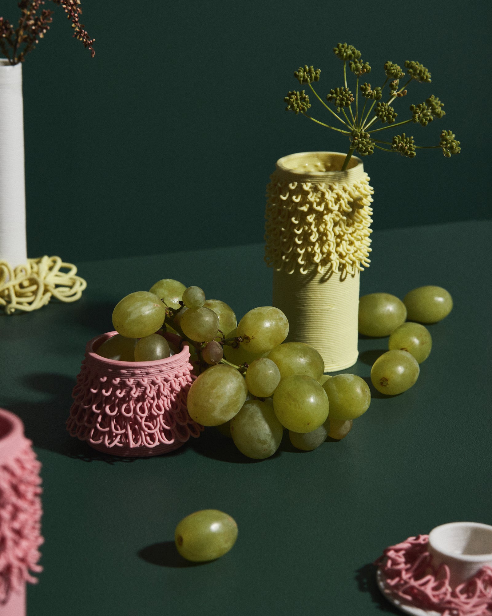 Loopy Cactus Vase in Yellow