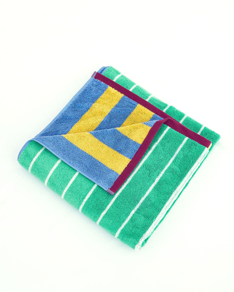 Fruit Stripe Bath Towel in Papaya